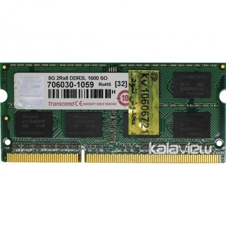 رم لپ تاپ ترنسند 8GB مدل DDR3L باس 1600MHZ/12800